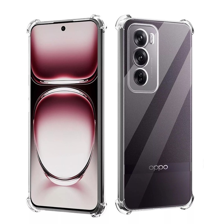 Кейс за Oppo Reno12 Pro - Shockproof Clear Silicone - Прозрачен