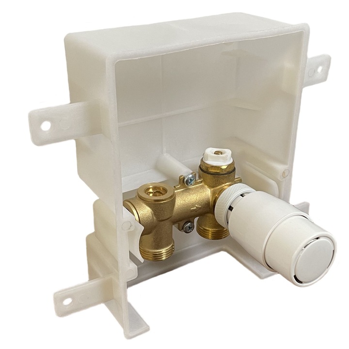 AQUA HEATING Set limitator de temperatura RTL 3/4" PEX 16 mm Cutie incasabila Unghiular Pentru incalzire in pardoseala 25 m2