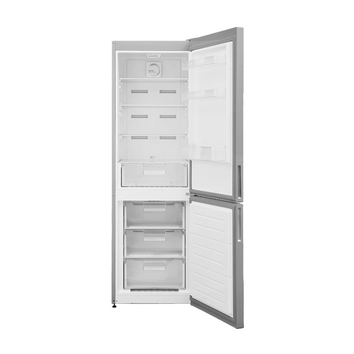 Frigider cu congelator Finlux FXCA 37950 NFIXE, capacitate 295 l, clasa energetica E, No Frost, Inox
