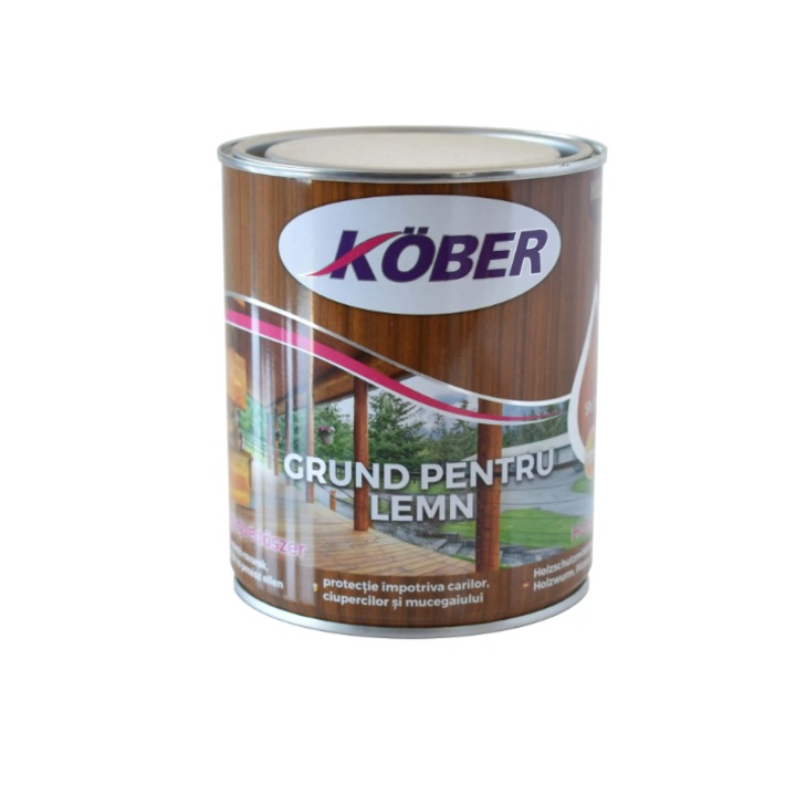 Грунд за дърво, Kober, бял, бързосъхнещ, 0.75L