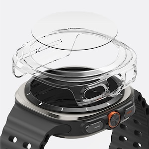 Set carcasa si folie sticla Ringke Slim compatibil cu Samsung Galaxy Watch Ultra 47mm Clear