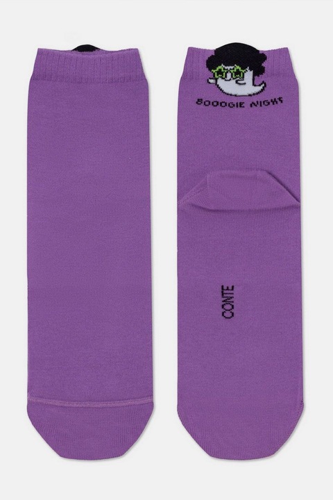 Sosete dama din bumbac cu picot "Booogie Night", Classic 539 - Violet, 36-37 (23)