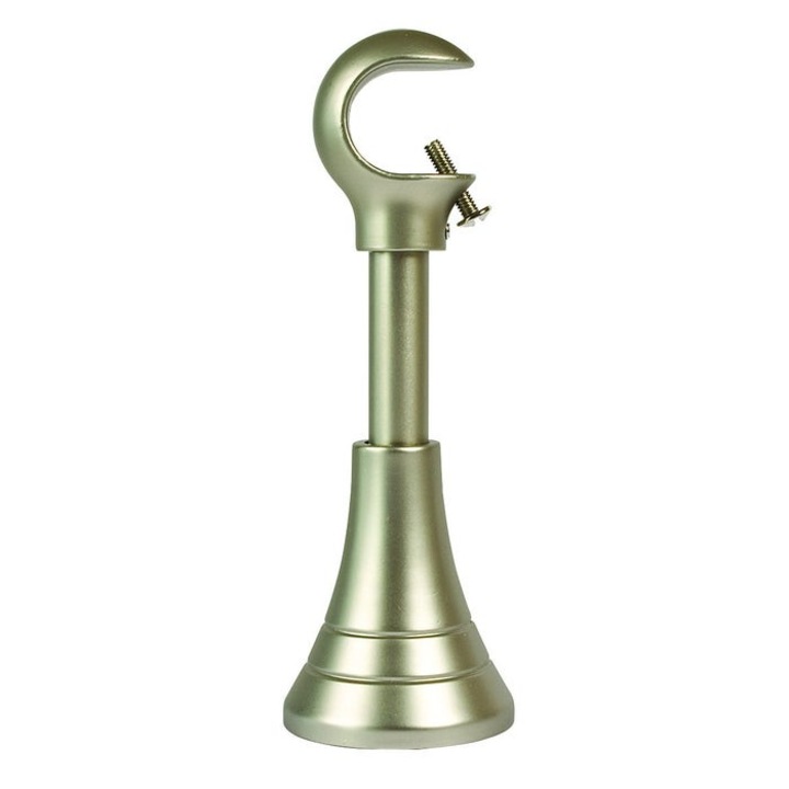 Конзола за корниз, отворена, метална, с опора, 19 / 20 мм, неръждаема стомана