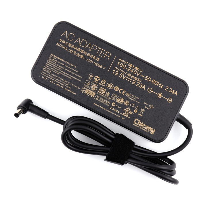 Asus töltő FX505 180W négyzet alakú ORIGINAL Chicony-hoz, FX505D-hez 180 W négyzet alakú ORIGINAL Chicony