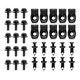 Set 35 clipsuri/cleme auto de fixare, Universale din plastic pentru usi Aripa Aripi Bare de protectie Scuturi, YQLAFT, negru