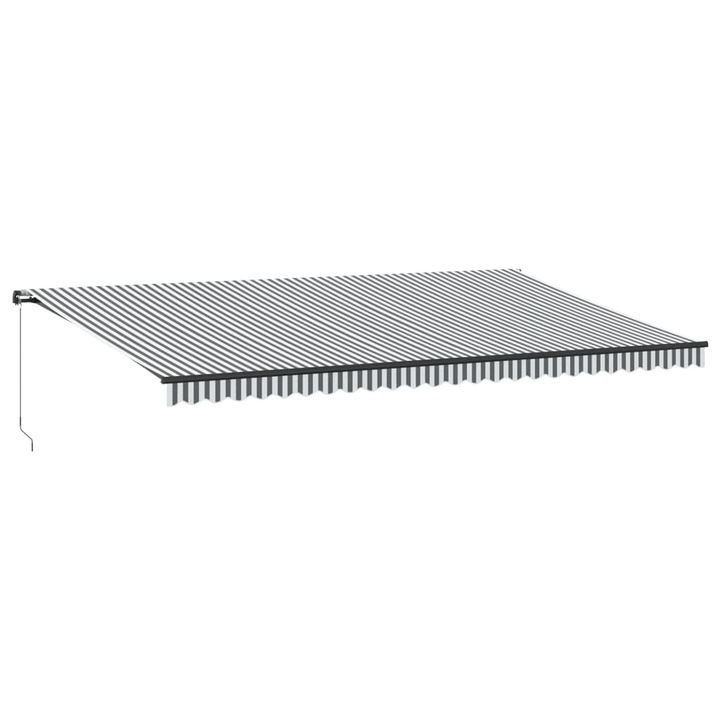 Copertina retractabila manual vidaXL, antracit/alb, 600x350 cm, 42.71 kg