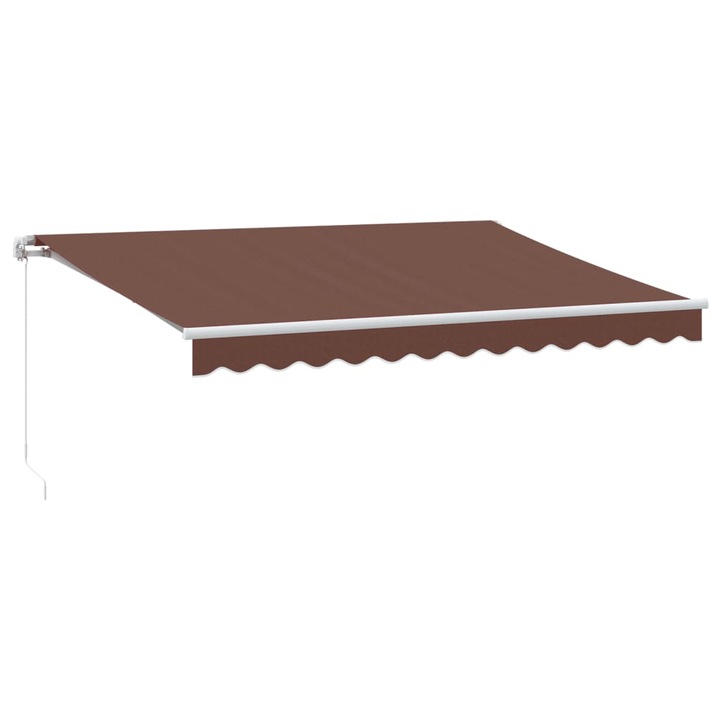 Copertina retractabila manual vidaXL, maro, 350x250 cm, 19.84 kg