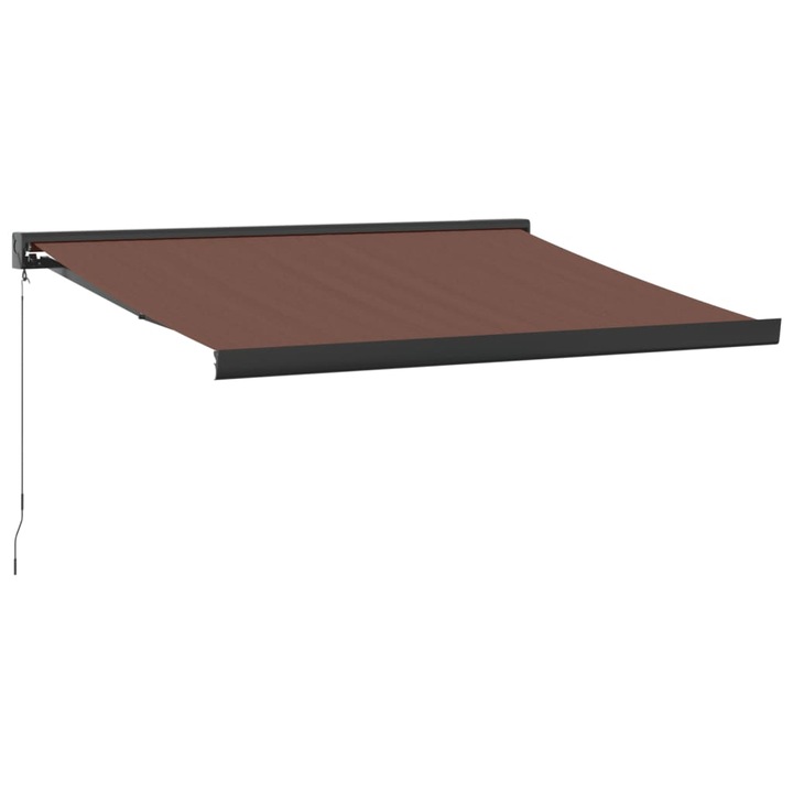 Copertina retractabila manual vidaXL, maro, 300x250 cm, 36.99 kg