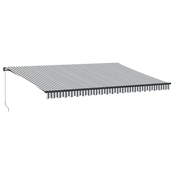 Copertina retractabila manual cu LED vidaXL, antracit/alb, 500x300 cm, 31.24 kg