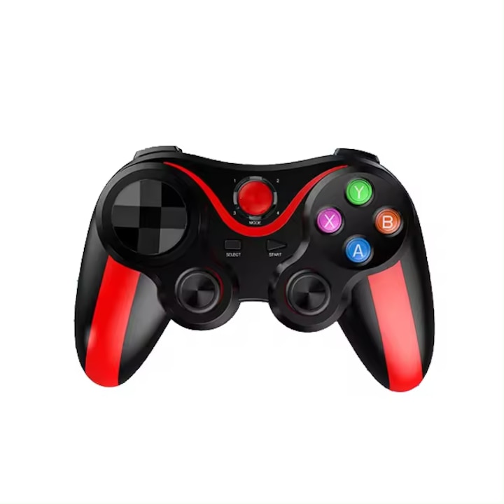 Vezeték nélküli kontroller telefontámogatással gamepad kompatibilis Android iOS Bluetooth 400 mAh piros/fekete