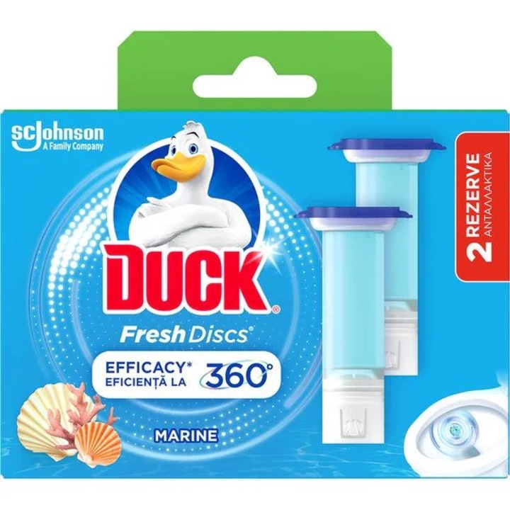 Rezerva odorizant toaleta DUCK Fresh Discs Marine, 12 discuri