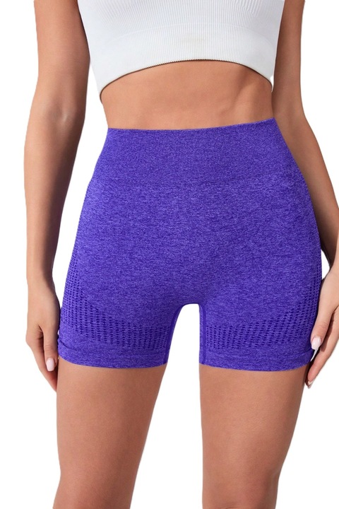Colanti Scurti Cu Talie Inalta Elastica Pentru Yoga, Antrenament, Casual, Mov, Mov