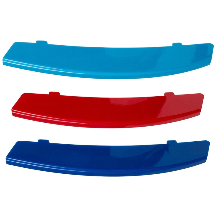 Set 3 accesorii tuning, MODECAR, pentru BMW E60/E61, albastru deschis, albastru inchis, rosu, ABS