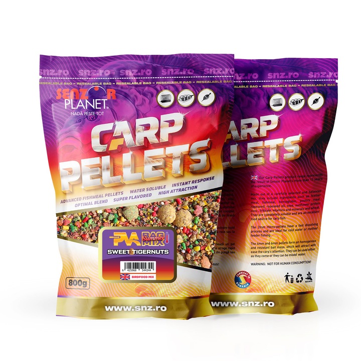 Pelete pentru PVA BAG, SUMMER MIX, Senzor Planet, Sweet Tigernuts, 800g