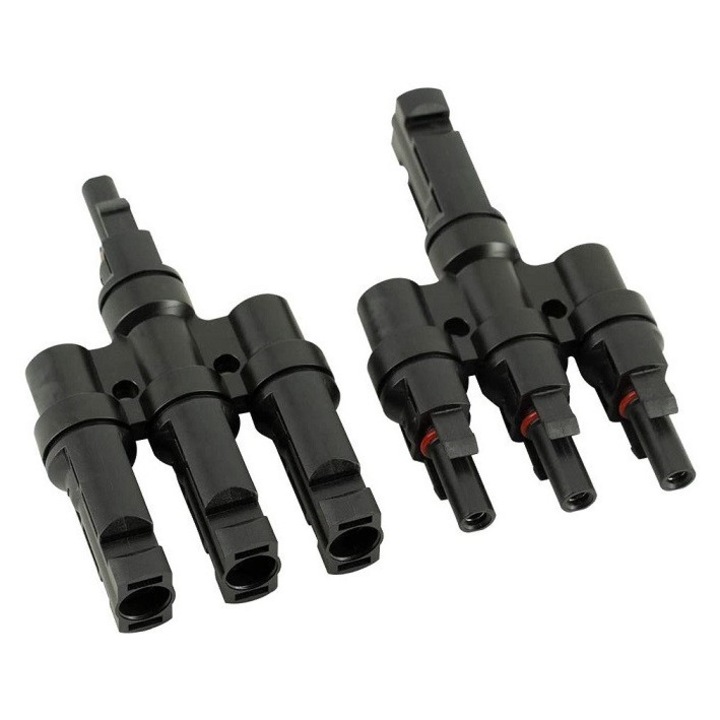 Mufa mama-tata MC4 tripla rigida conector pentru paralel