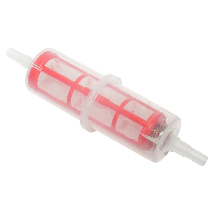 Универсален горивен филтър, за горивни тръбопроводи, лесен за инсталиране и използване, предпазва двигателя от повреда, превозни средства и селскостопански машини, здрава пластмаса, цедка за имп