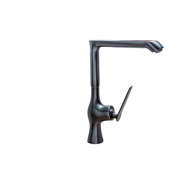 Смесител за кухня Swan, античен черен външен вид