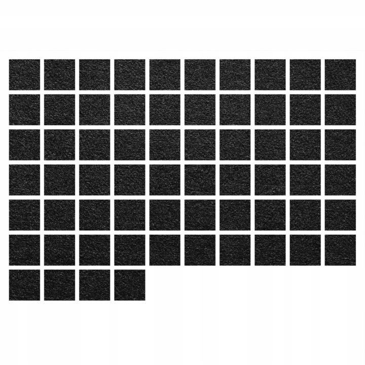 Set 64 Protectii podea, TECHREBAL, Fetru, 1.5 x 1.5 cm, Negru