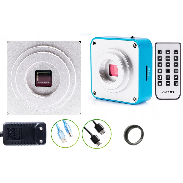 Микроскопска камера, Techrebal, 5x, 16MP, Full HD, 4K, синя, BW4K16MP/H1602, USB/HDMI