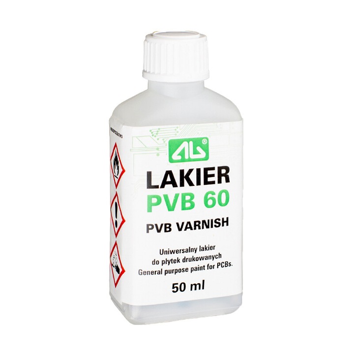 Szigetelő/védő lakk, AG Termopasty, PVB 60, átlátszó, 50ml