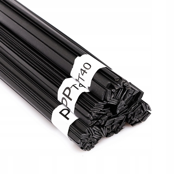 Adeziv pentru plastic, Techrebal, PP+T40, 50g, negru, mix triunghiuri 3,5mm si benzi 8mm