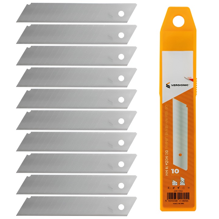 Set 10 lame de schimb Vergionic, pentru cutter, 18mm