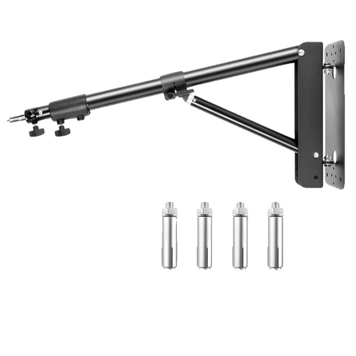 Brat suport de perete pentru fotografie, reglabil, 137x175cm, aluminiu, negru