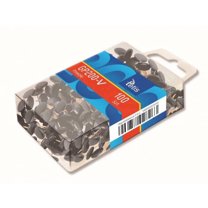 Щифтове Tetis, черни, 100 бр., 57x20x90 мм