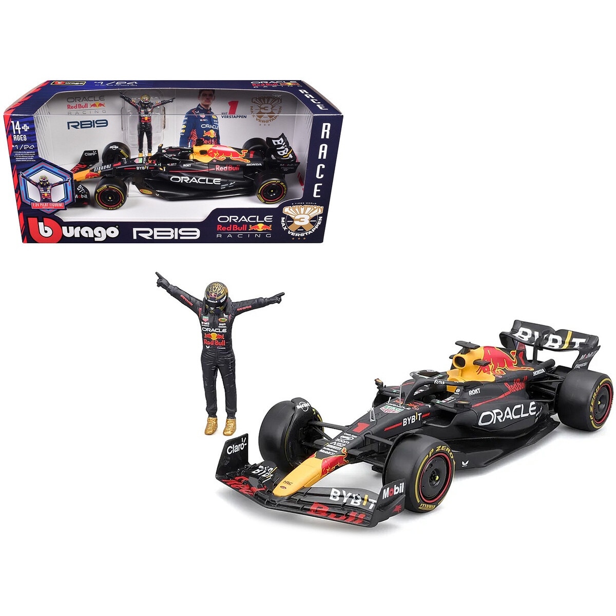ミニカー Red Bull Racing RB19 Max Verstappen Macheta Formula 1 Red Bull Racing RB19 #1 2023 cu figurina Max