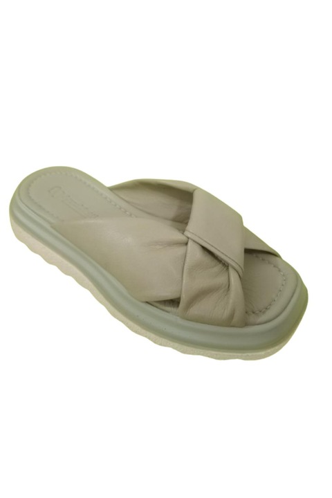 Saboti dama, Piele naturala, Anna Viotti 9410, Verde-Scorpion