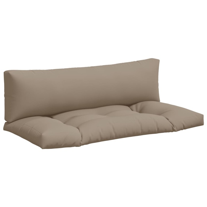 Set perne de paleti vidaXL, 2 buc., gri taupe, material textil, 3.5 Kg