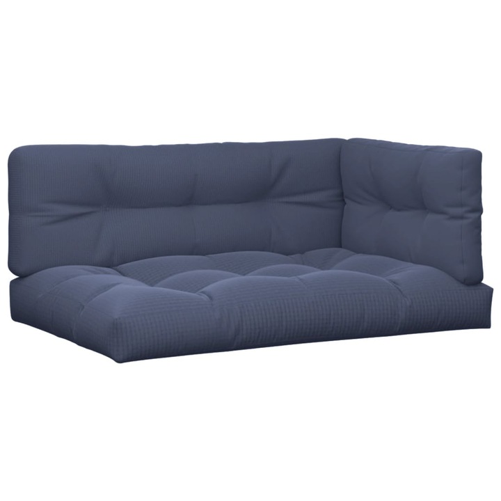 Set perne de paleti vidaXL, 3 buc., bleumarin, material textil, 6.1 Kg