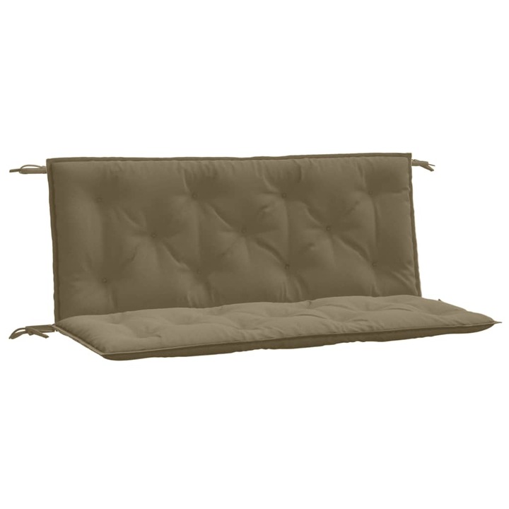 Set perna banca de gradina vidaXL, 2 buc, melanj gri taupe, 120x50x7cm, textil, 2.9 Kg