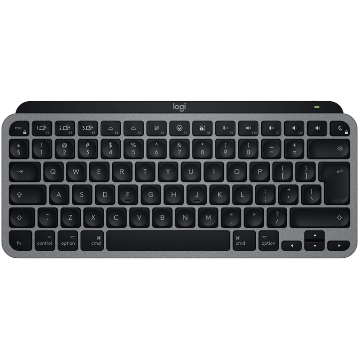 Клавиатура Logitech MX Keys S Mini за Mac, Bluetooth, US INTL layout, Space Grеy