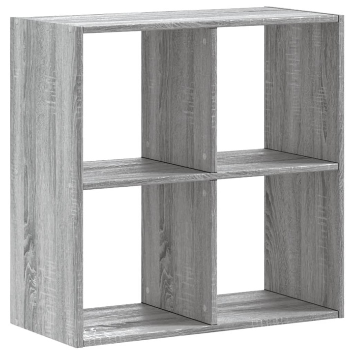 Biblioteca vidaXL, gri sonoma, 68,5x32x68,5 cm, lemn prelucrat, 13.6 kg