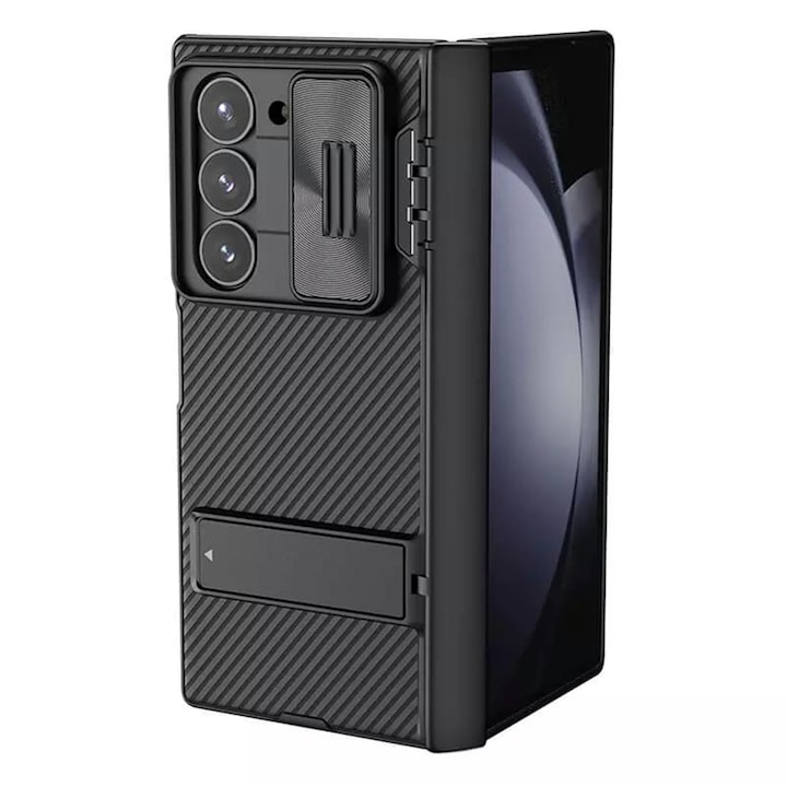 Hátsó lencsevédő, Samsung Galaxy Z Fold6 / Fold 6 telefonhoz, Innováció és védelem, Csúsztatási mechanizmus, Mágneses funkció, Camshield Premium Core Protection, Fekete