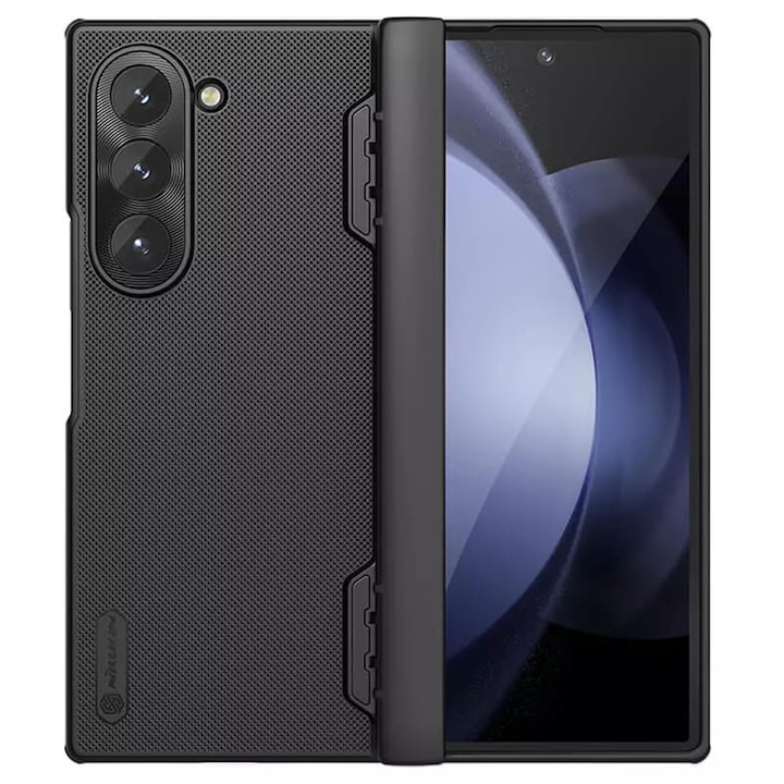 Husa AntiShock pentru Samsung Galaxy Z Fold6 / Fold 6, Inovatie si Protectie, Functie Magnetica, Bumpere in Colturi, Premium Core Protection, Incarcare Wireless, Anti-dust, Design Practic si Elegant, Negru