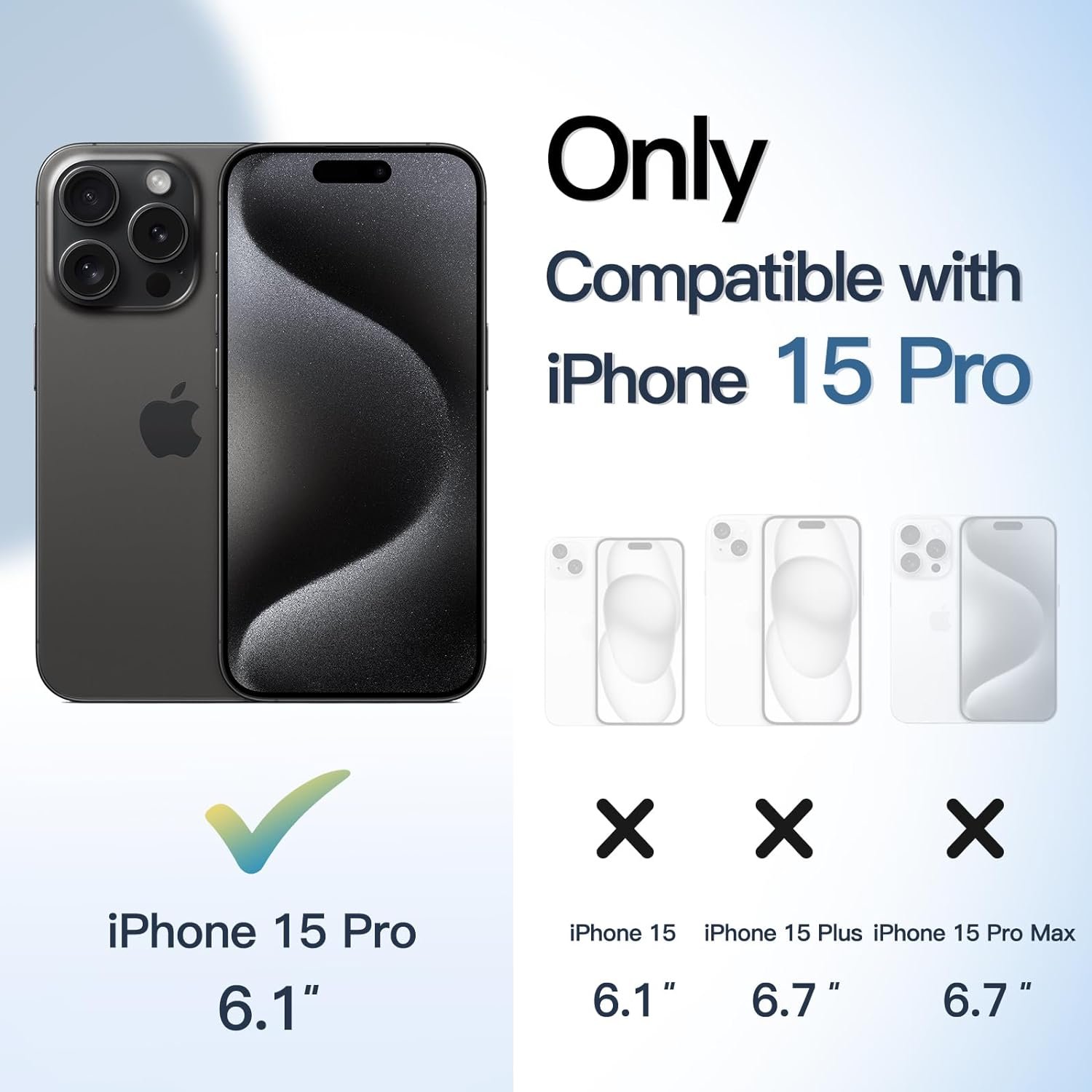 Husa pentru IPhone 15 PRO, MobileSmart, Hybrid ultra slim, carcasa spate Antisoc, hardcase, Negru