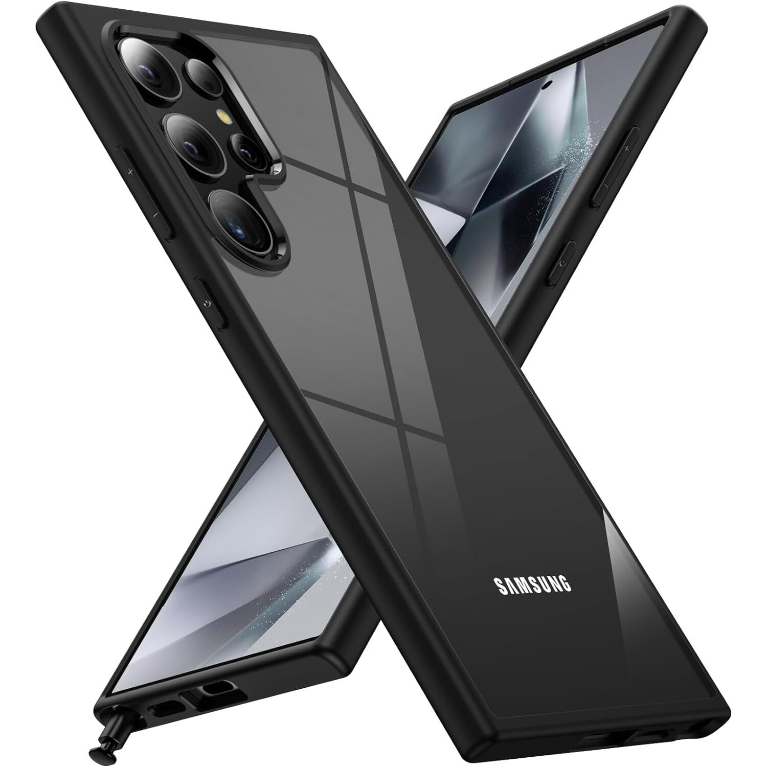 Husa pentru Samsung Galaxy S24 ULTRA, carcasa spate Hybrid ultra slim, Antisoc, hardcase, Negru