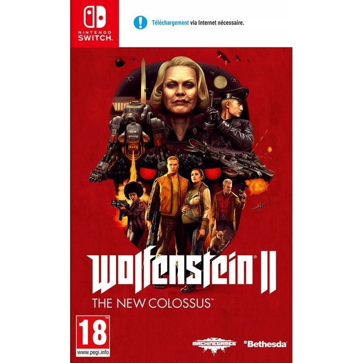 Licenta Joc Wolfenstein II The New Colossus, Nintendo, pentru Switch, multicolor