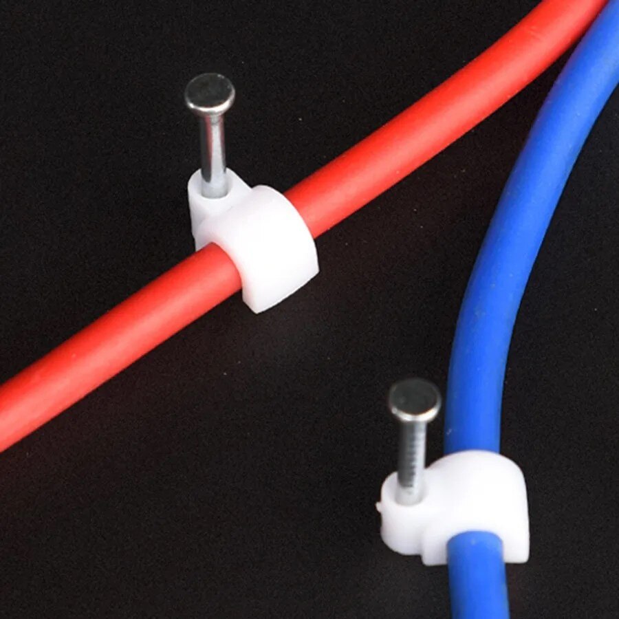 Set de 260 bucati de cleme din otel pentru fixarea cablurilor, 4mm, 5mm ...