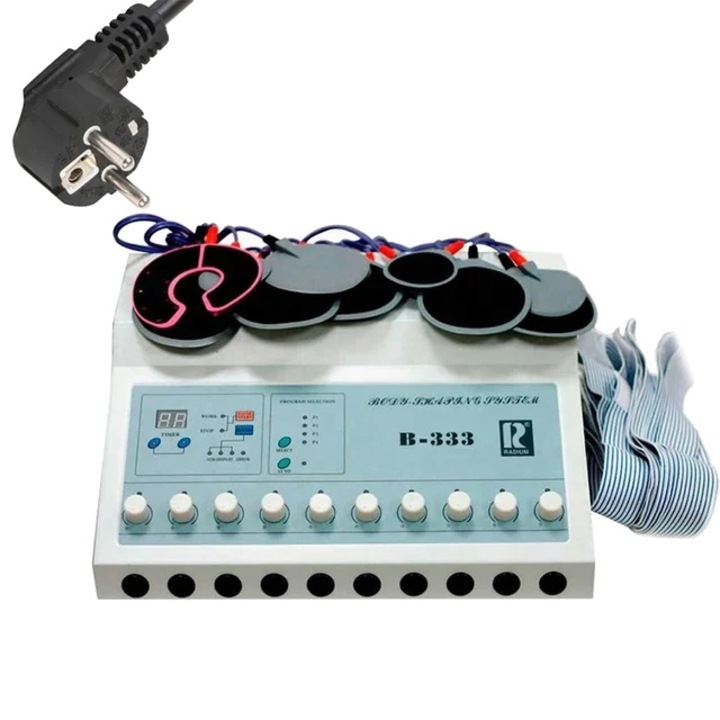 Aparat de slabit, Stimulator muscular electric, Vibratie abdominala, 220 V, Priza eu