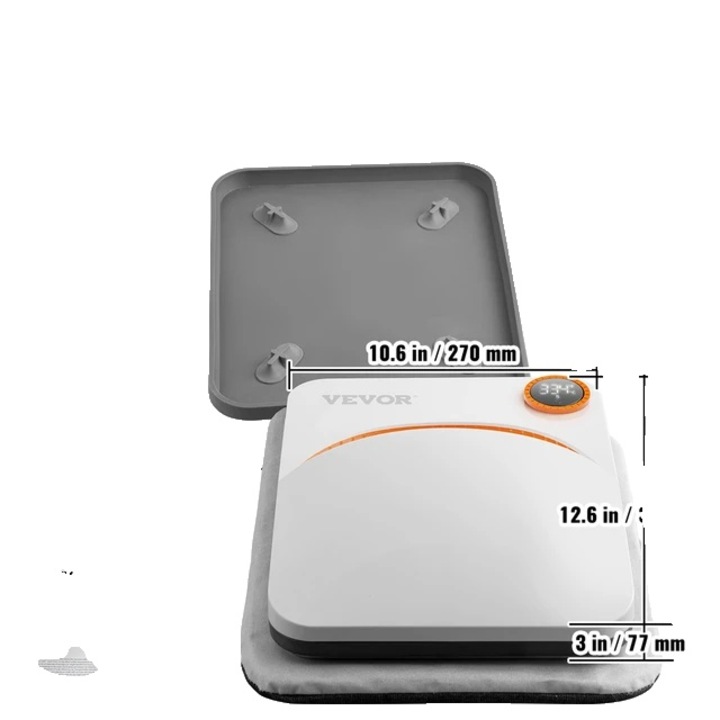 Presa Termica 8 in 1, Model 38x38 cm, Pentru tricouri si pahare de 30 oz, Putere 1250W, Culoare Roz