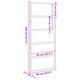 Плъзгаща се врата vidaXL, Бяла, 90x208 см, Масивно борово дърво, 13.6 Kg 850633