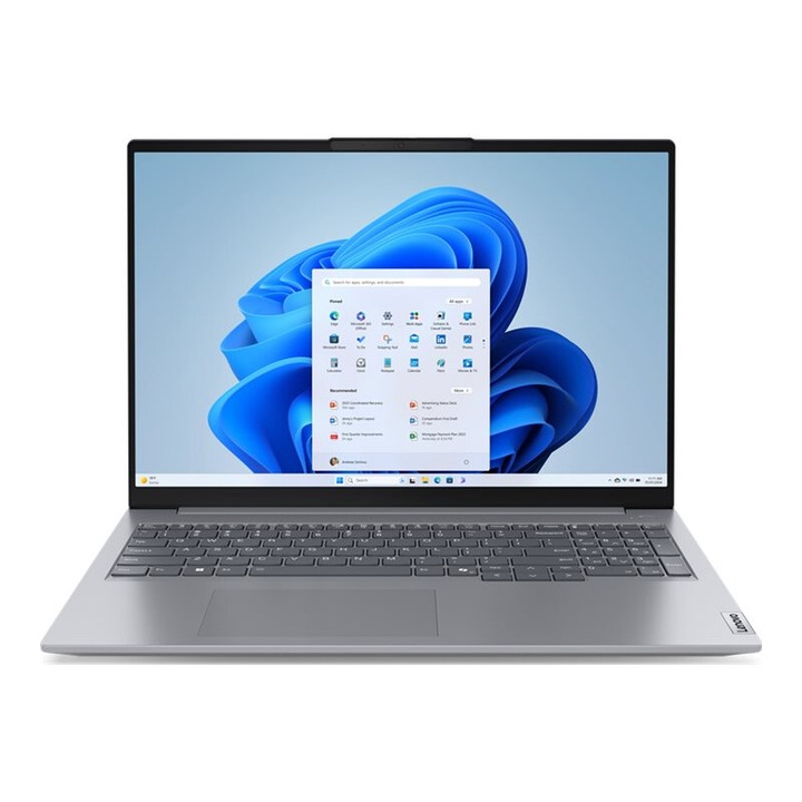 Лаптоп Lenovo ThinkBook 16 G7 IML, 21MS004GBM.32GB, Windows 11 Pro, 16", Intel Core Ultra 7 155H (16-ядрен), Intel Arc 8 Core, 32 GB 5600 MHz DDR5, Сив