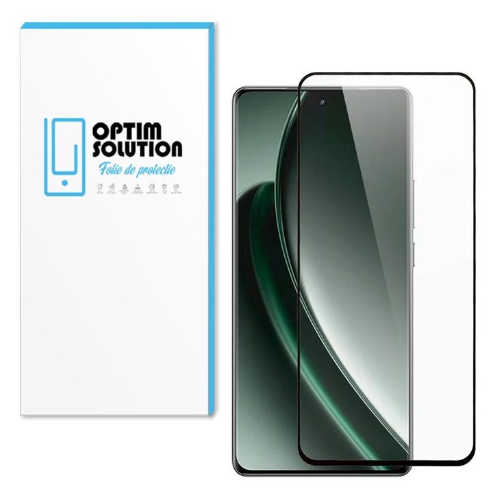 Протектор Optim Solution, За Realme GT 7 Pro, 5D, Чувствителност при докосване, Висока разделителна способност, Жизненост на цветовете, UHD яснота, Оптично стъкло, Оптимална защита, Визуално изживяване, Черен