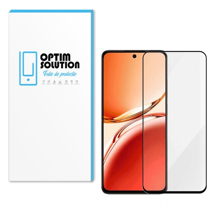 Gallant 5D edzett üvegfólia kompatibilis az Oppo Reno13-mal, OPTIM OLDAT, 9 órás ellenállás (robbanásgátló) teljes felületi ragasztással, HD tisztaság, teljes ragasztó, törhetetlen élek, optimális védelmi technológia, tiszta látás, fekete