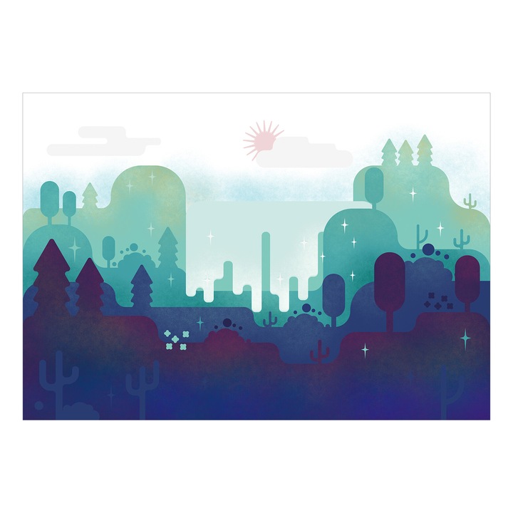 Fototapet Premium - Fairy-Tale Landscape - 450 x 315 cm