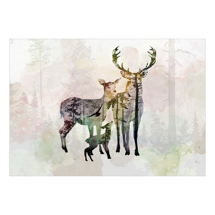 Fototapet Premium - Forest Family - 450 x 315 cm