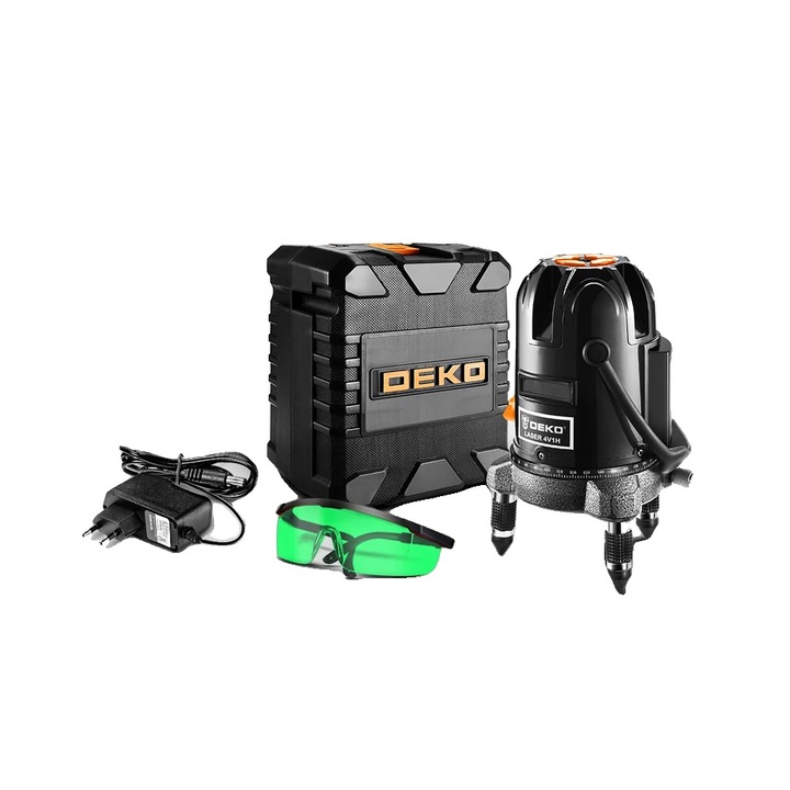 Lézeres szintező, LL58G, 505nm, önszintező, fekete-zöld, 19x12x12cm